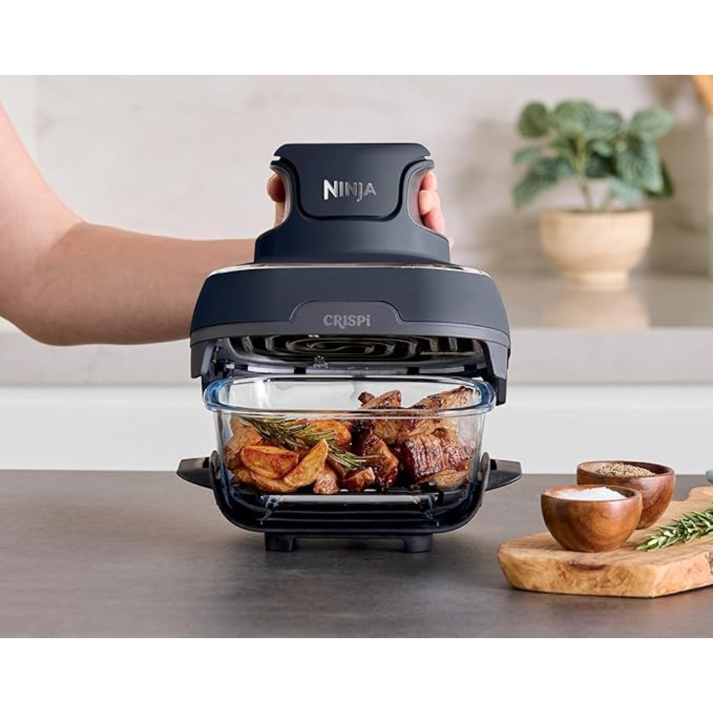 Ninja Crispi 4-in-1 Portable Glass Air Fryer Cooking System GREY FN101LAAGY