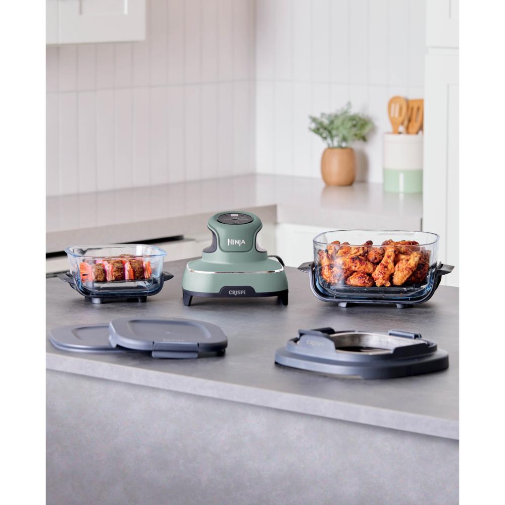 Ninja Crispi 4-in-1 Portable Glass Air Fryer Cooking System GREY FN101LAAGY