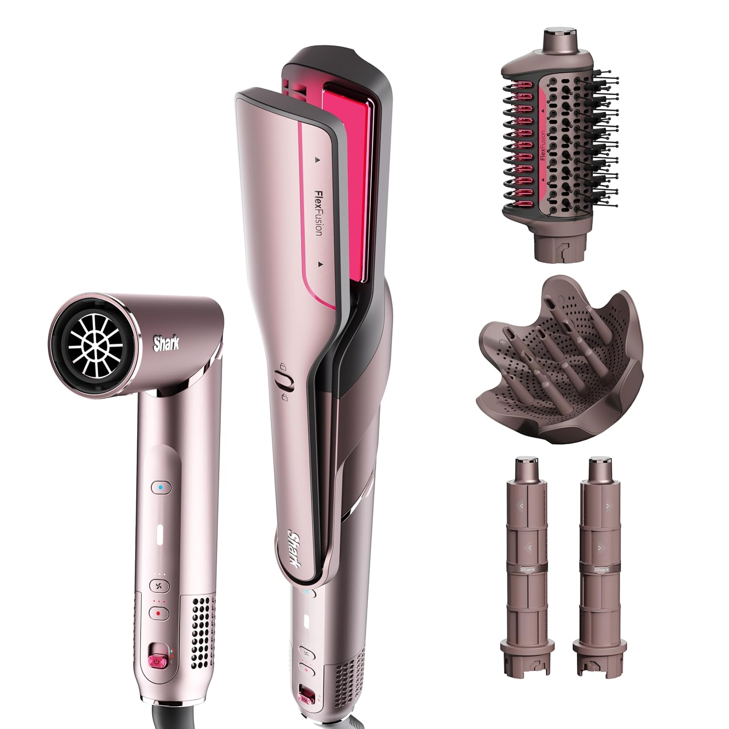 Shark FlexFusion 5 in 1 Air Styler Curly Set de cepillos